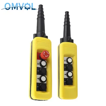 

1PC 4 buttons dual speed Waterproof hoist push button switch, crane switch,pendant controller
