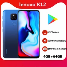 Original Lenovo K12 Smartphone 4GB RAM 64GB ROM 6.5inch 20:9 5000mAh Snapdragon 460 Octa Core 48MP Camera OTG Mobile phone