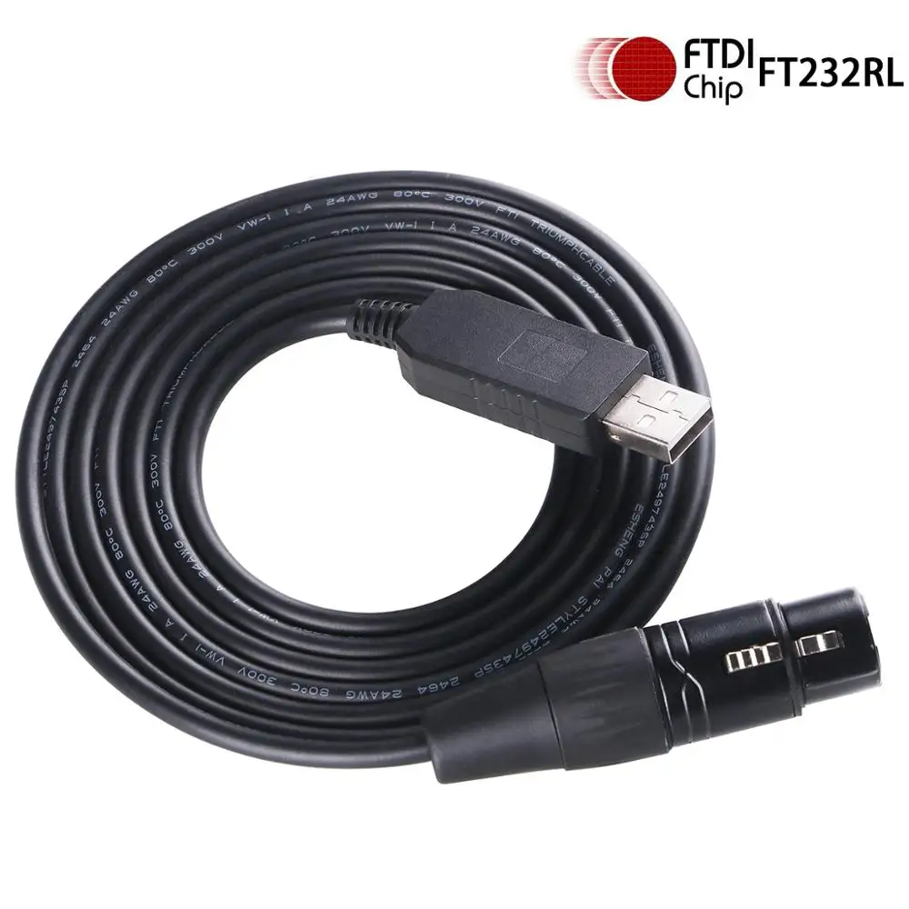 Estágio Luz Controlador Equipamento Cabo Faça Você Mesmo Serial Converter Usb Rs485 Controle Dmx Dmx512 Dmx400 - Imagem 3