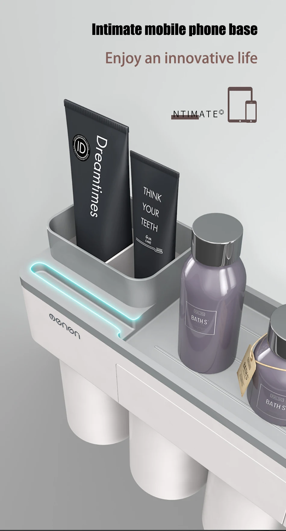 Magnetic Adsorption Toothbrush Holder 9