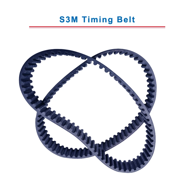 

S3M Timing Belt with circular teeth model S3M-378/384/390/396/402/405/408/420/432/435 teeth pitch 3mm belt thickness 2.2mm