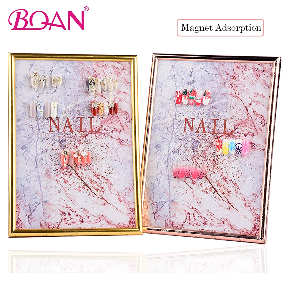 

BQAN 1 Pc Nail Art Display Board Book Magnetic Adsorption Nail Gel Polish Color Card Detachable Manicure Nail Art Tool
