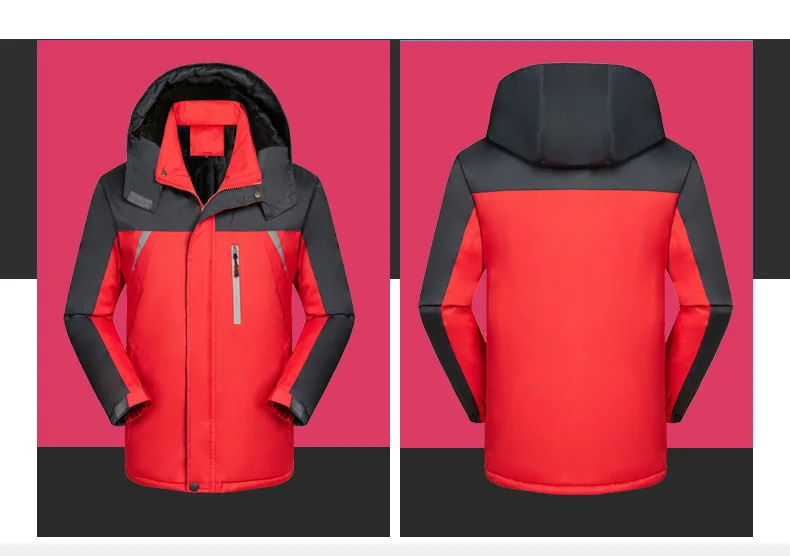Зимняя теплая куртка-дождевик с начесом и толстым начесом, настраиваемый логотип, мужская хлопковая одежда, светоотражающая рабочая одежда для ночной езды