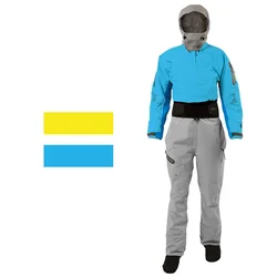 Dry Suit For Women Kayak 3 Layers Fabric Waterproof Breathable Surfing Rafting Fishing One Pieces