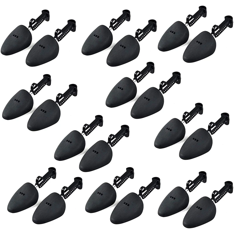 

10 Pair Durable Form Plastic Shoe Tree Practical Boot Shoe Stretcher Black Retail