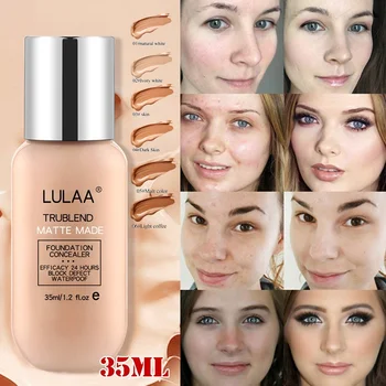

Matte Base Liquid Make-up Foundation Liquid Concealer Brighten Skin Color Waterproof Makeup BB Cream Bright White Long Lasting