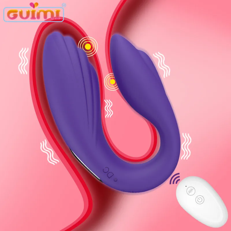 GUIMI беспроводной u-образный вибратор секс-игрушка для пар мощный мы делим Vibe 10