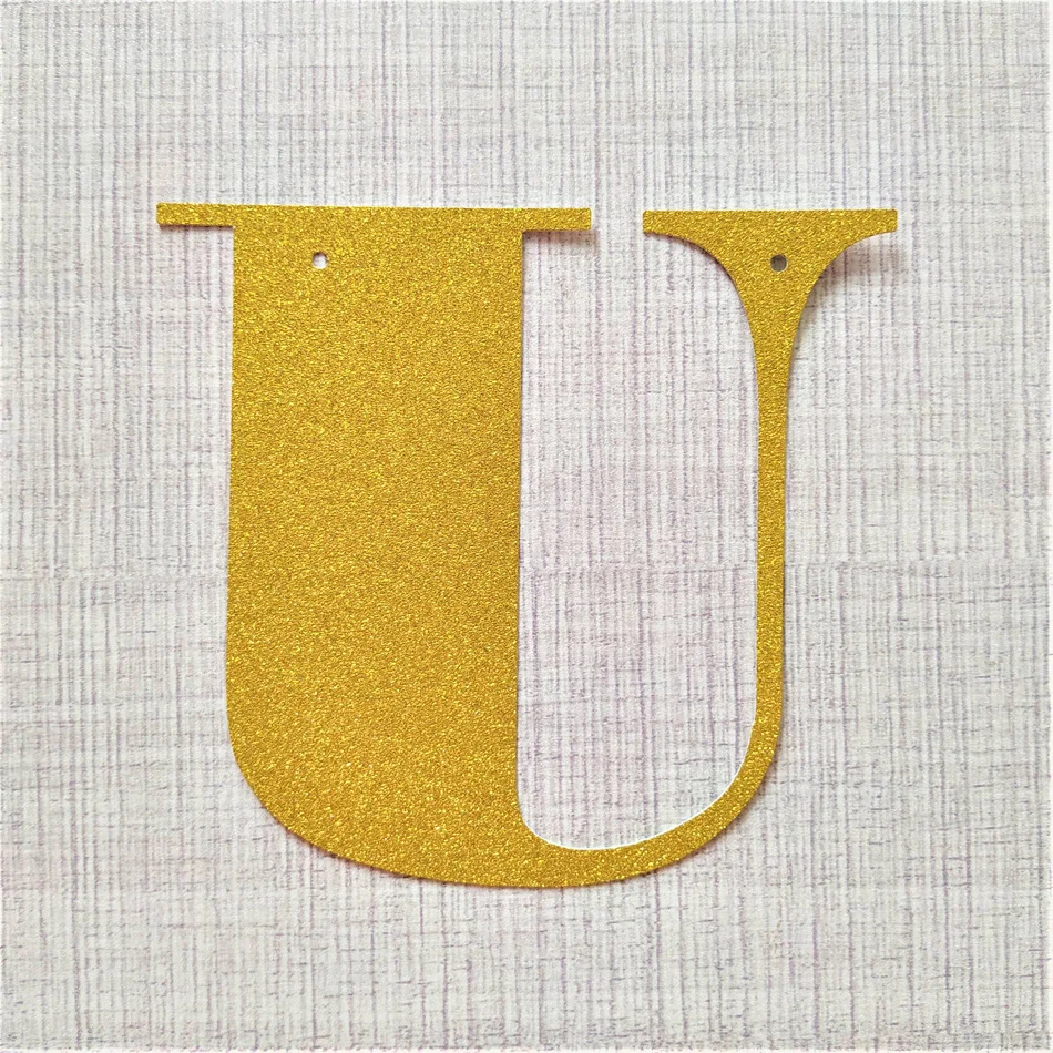 thumbnail image 1 of Banderín de letras de papel con purpurina personalizado con el alfabeto, banderines colgantes para fiestas, guirnaldas decorativas para fiestas, cumpleaños y bodas, 1 of 5