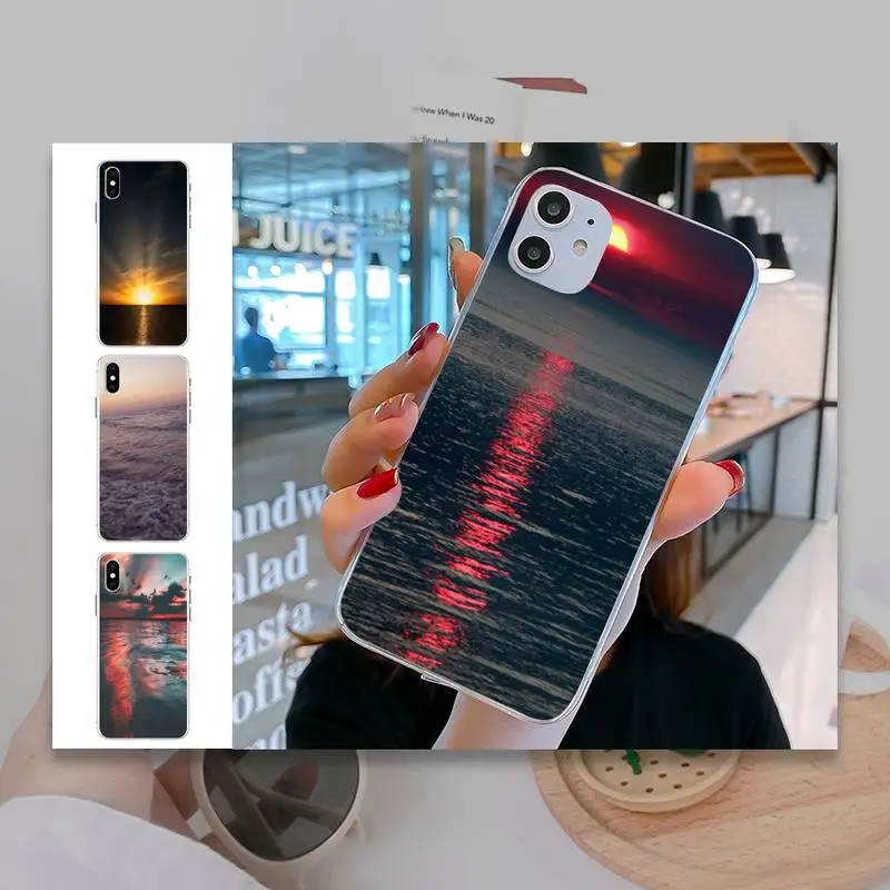 Водной поверхности мягкий чехол для мобильного телефона Iphone 5 6 7 8 11 плюс XR X XS MAX