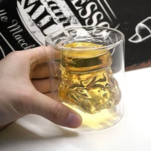 Двухслойные Стеклянные стаканчики Star Wars SStormtrooperr Shoot glass бокал для бренди бокалы для виски чашка посуда для напитков посуда для бара подарки