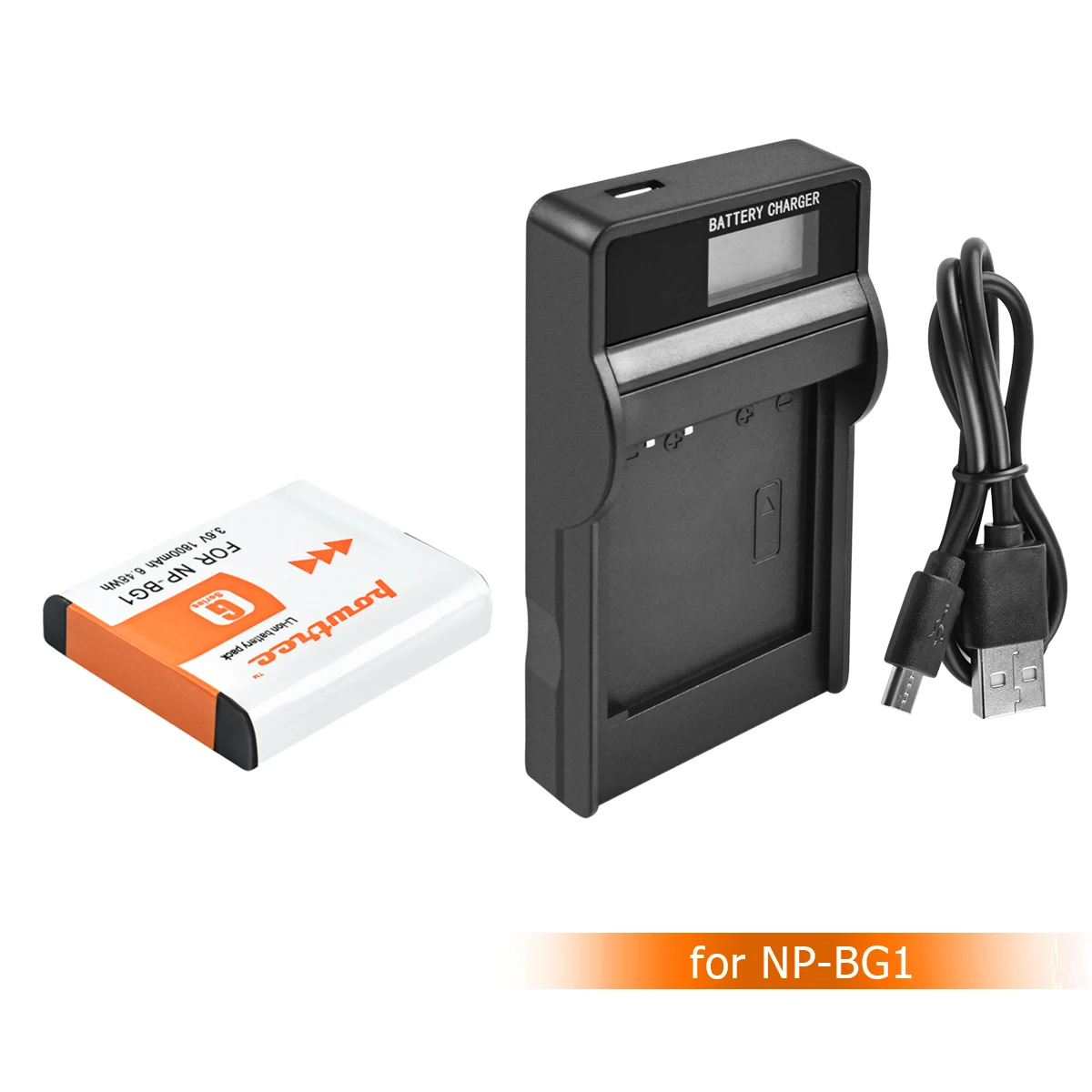 Powtree 1800 мА/ч, NP-BG1 NP BG1 Батарея+ ЖК-дисплей Зарядное устройство запасная часть для цифровой камеры с фоновой подсветкой SONY Cyber-shot DSC-H3 DSC-H7 DSC-H9 DSC-H10 DSC-H20 DSC-H50 DSC-H55 L10