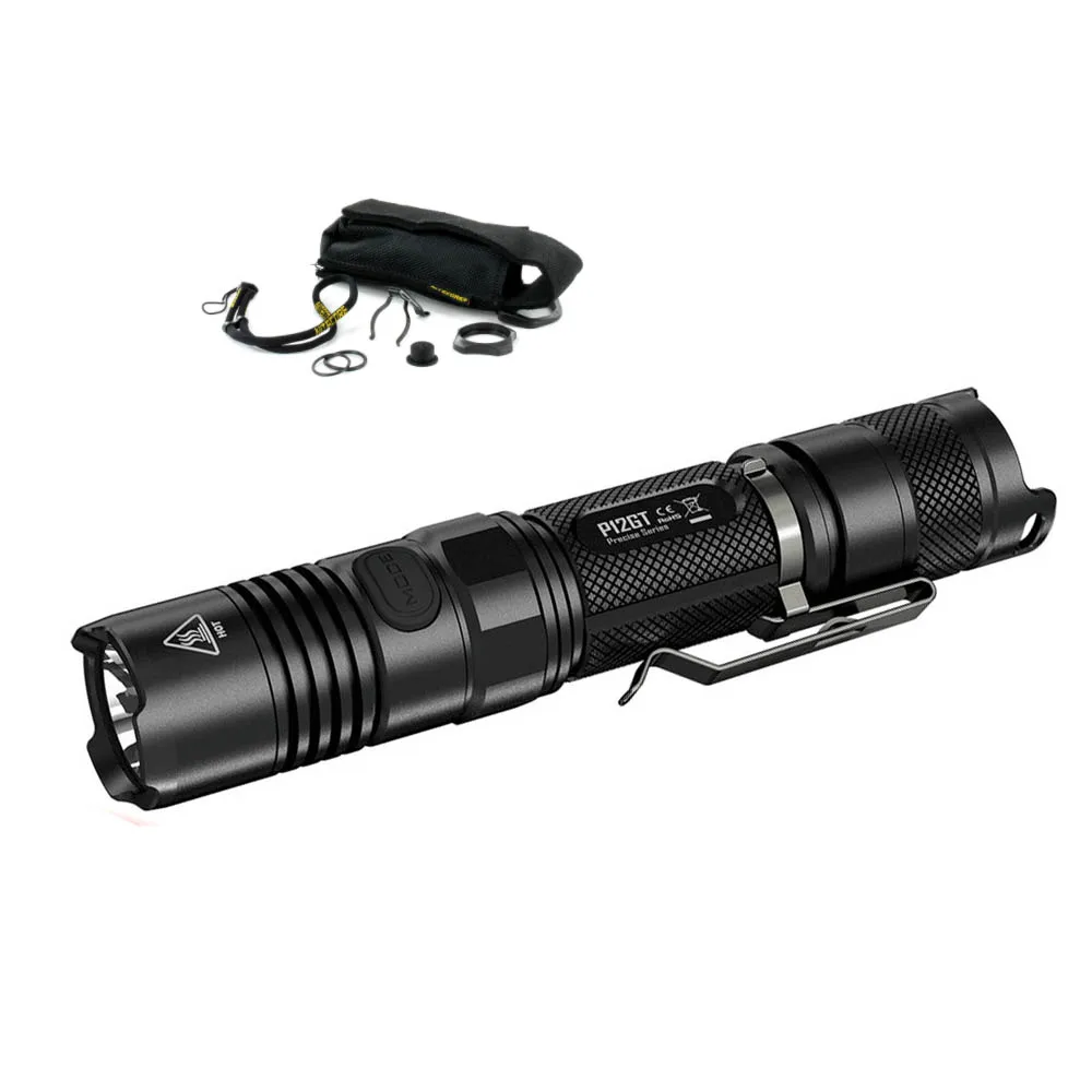 NITECORE P12GT светодиодный тактический вспышки светильник CREE XP-L HI V3 Светодиодный max 1000 люмен луч расстоянии 320 метр портативный фонарь поисковый спасательный светильник - Испускаемый цвет: P12GT