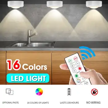 

3Pcs 16 IPL LED Night Light Wireless Remote Controller Battery Powered Touch Sensor Under Cabinet Lights For Kitchen Wall Lamp