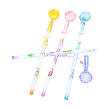 

Magnifying Glass Ballpoint Pen Children'S Creative Gel Pen Cartoon Magnifying Glass Pupil Blue Pen School Supplies Stationery