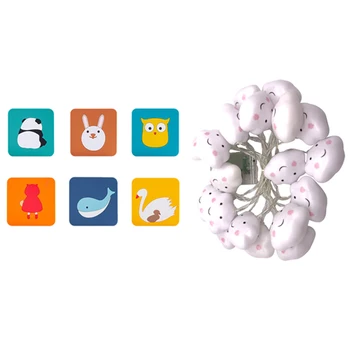 

1x LED Warm White Cute Cloud Small Night Light String Lights & 6 PCS Cartoon Coffee Drink Glass Cup Placemat Silicone