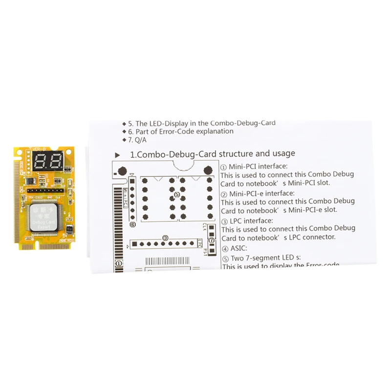 Диагностическая почтовая карта USB Mini PCI E LPC Тестер анализатора ПК|Платы