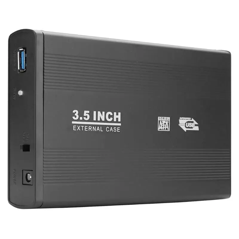 USB2.0 VKTECH 3,5 дюймов жесткого диска SATA HDD SSD корпус для внешнего жесткого USB3.0/USB2.0 5 Гбит/с Последовательный интерфейс SATA HDD/SSD Алюминий сплав жесткого диска чехол - Цвет: USB2.0