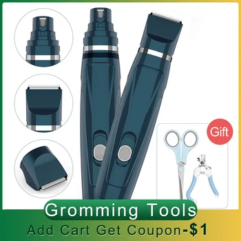

2 In 1 Pet Grooming Machine Pet Dog Cat Hair Trimmer Paw Nail Grinder Nail Cutter Hair Cutting Machine Pets Clippers Supplies