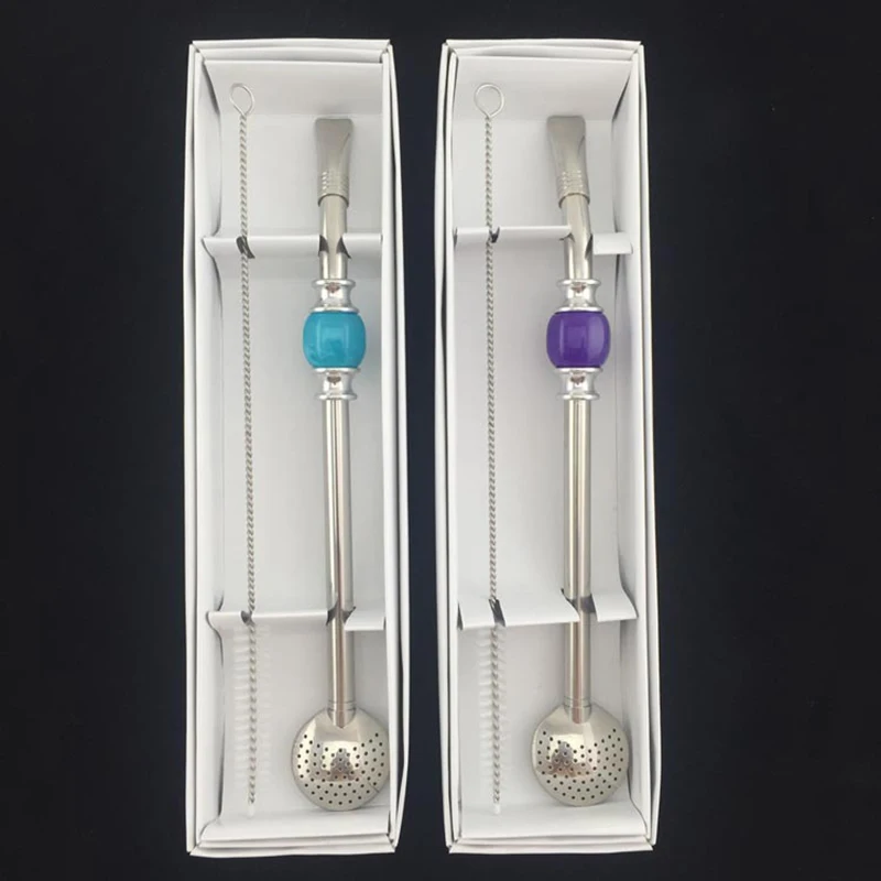 Washable Tea Tool Stainless Steel Drinking Straw Spoon Tea Filter Yerba Mate Tea Straws Bombilla Gourd Reusable Coffee Tea Tools6