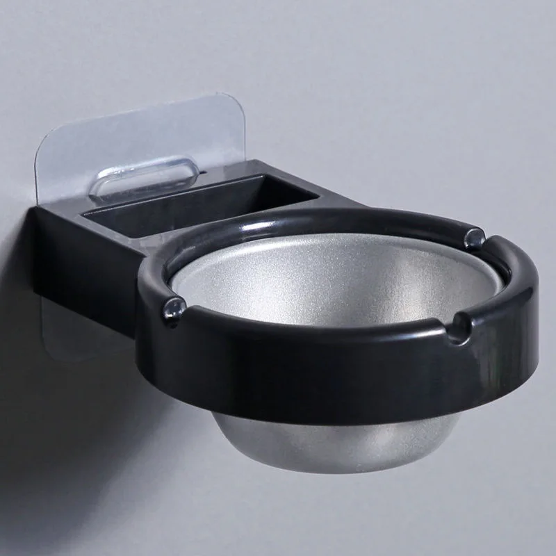 Wall Mounted Stainless Steel Ashtray Bathroom Cigarettess Garbage Bag Holder Storage Rack
