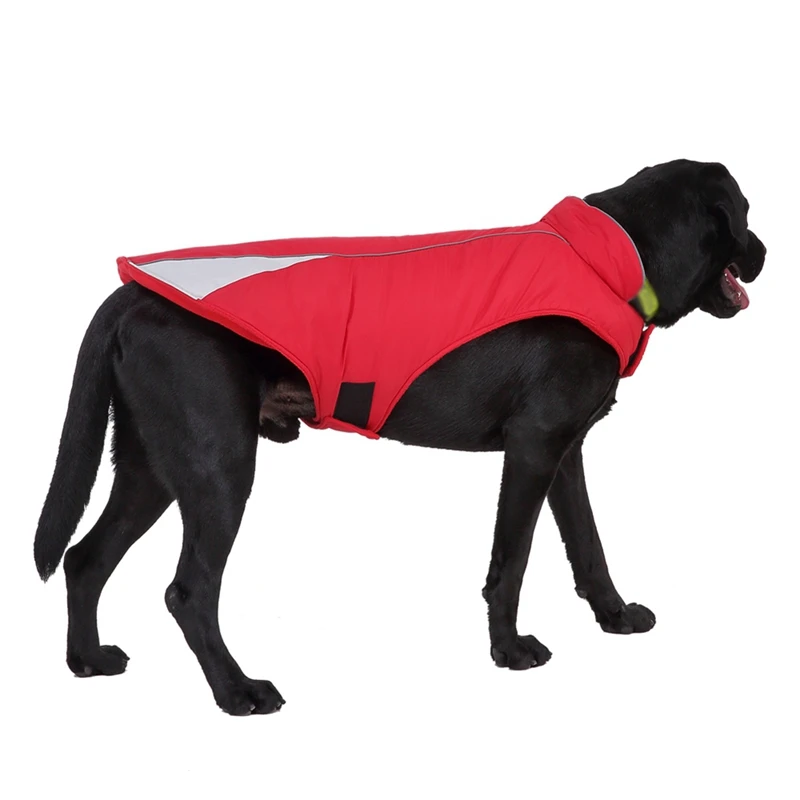 Куртка для собаки, домашнего животного Светоотражающая защитная одежда с капюшоном зимнее теплое пальто уличная Водонепроницаемая Толстовка для средних и больших собак
