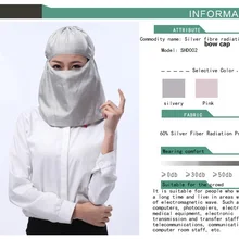 Подлинная Сеть INSAHO устойчивость к облучению серебряного волокна маска, компьютерная радиационная защита лук Крышка для беременных женщин, SHD022