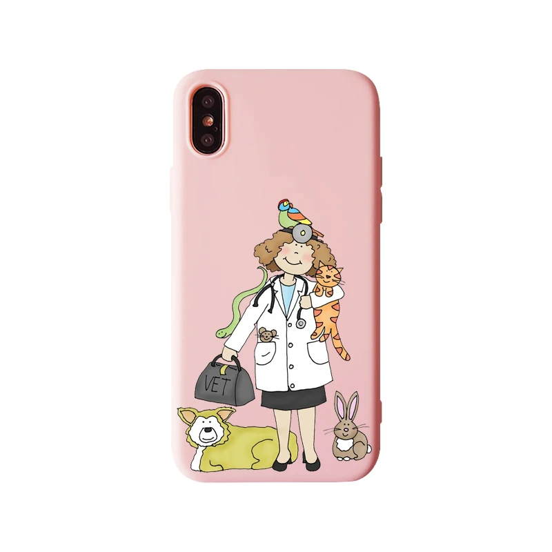 TPU Испания мультфильм медицина Доктор Медсестры модные, мягкие, силиконовые ТПУ чехол для iPhone 11 11Pro XS Max 8X7 6 6S Plus 5 5S SE XR чехол - Цвет: TPU