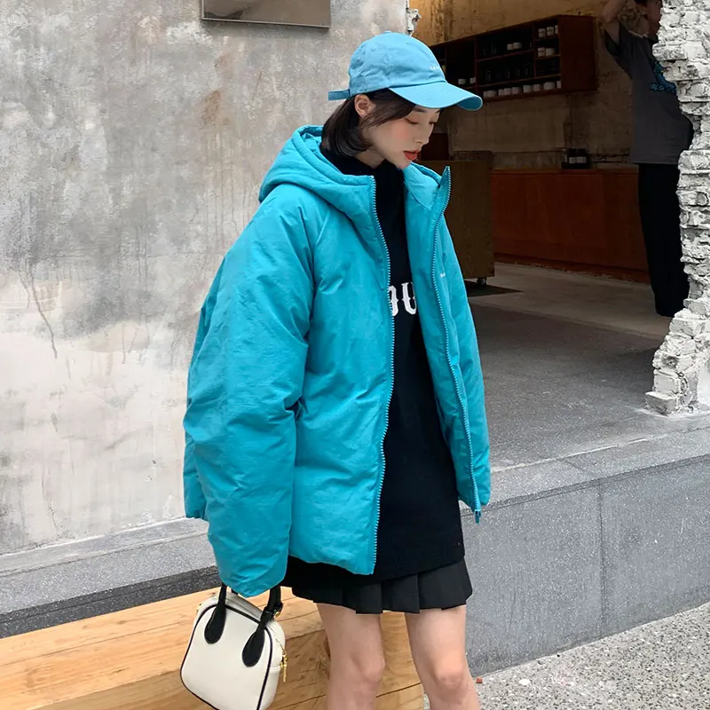 

2020 New Fashion Short Hooded Parka Winter Jacket Women Casual Thick Warm Parka Coat Female Office Lady