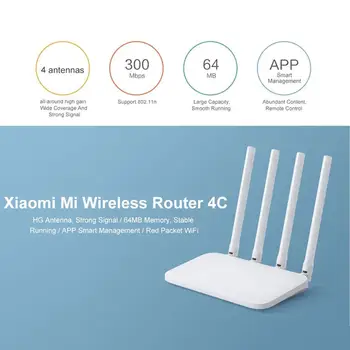 Xiaomi Router 4C szybkie łącze Wifi 802 11 b g n 2 4G 300 mb s 4 anteny inteligentny zespół sterowania APP routery bezprzewodowe Repeater tanie i dobre opinie CN (pochodzenie) wireless 10 100 1000 mbps 1x10 100 Mbps Brak 300 mbps Wi-fi 802 11g Wi-fi 802 11b Bezprzewodowy dostęp do internetu 802 11n