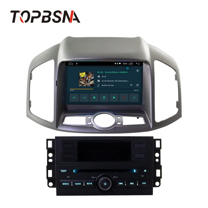 Clearance TOPBSNA 1 Din Android 9.0 Car DVD Player For Chevrolet Captiva Epica 2012-2015 GPS Navigation Car Stereo Mirror-link RDS WIFI CD 1
