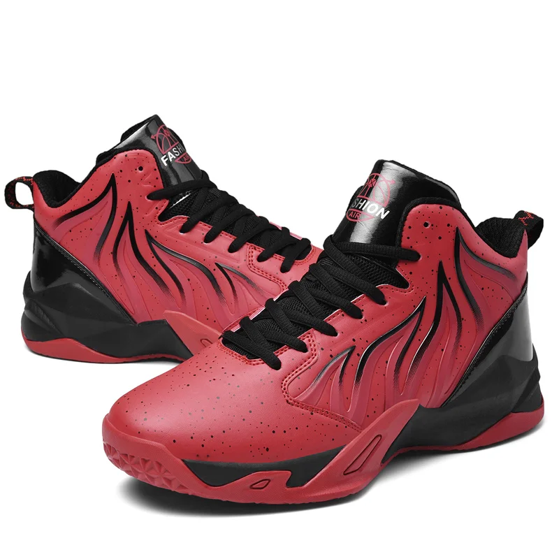 Мужская баскетбольная обувь унисекс, кроссовок Джордана, спортивная обувь с высоким берцем для мальчиков, ботинки в стиле ретро, кроссовки, Tenis Basquete Masculino Zapatillas - Цвет: Красный