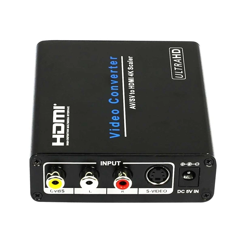 RISE-Rca Av To Hdmi 4K Converter Scaler Av/Sv Input To Hdmi Output Analog To Digital Adapter