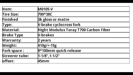 Carbonfan V-Тормозные карбоновые для велокросса вилка 3k Глянцевая/матовая bicicleta коническая передняя вилка 700* 38C Велосипедная вилка