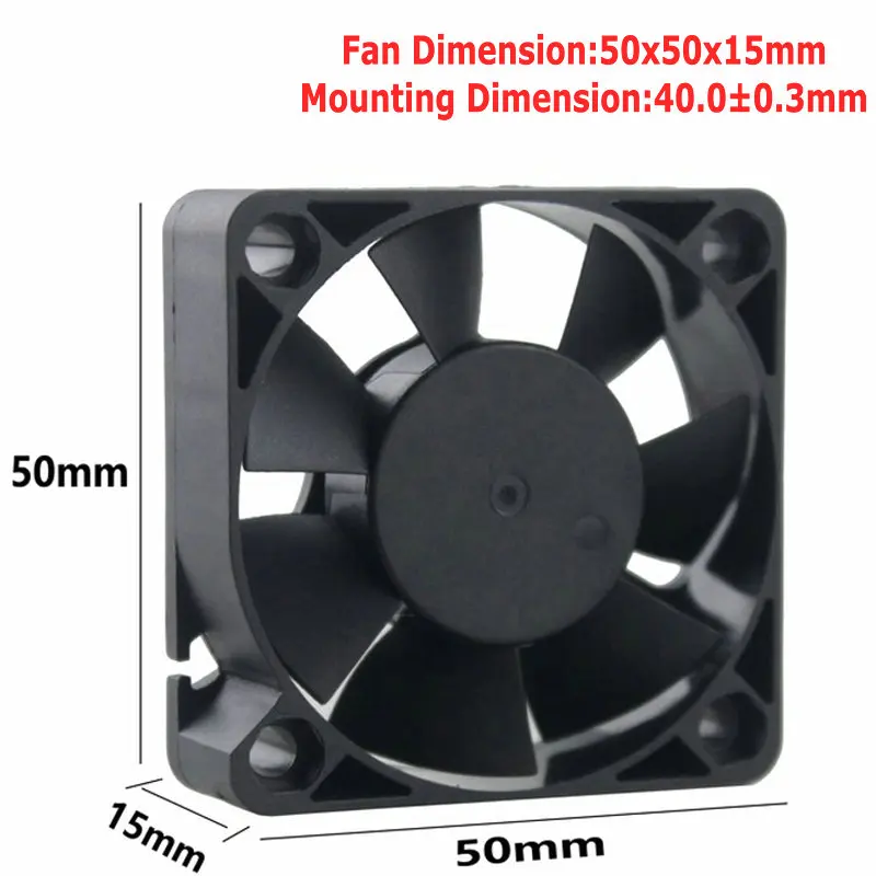 2 шт. Gdstime DC 5 в 12 В 24 2Pin см пластик 5010S 5015 50x50x10 мм 50 двойной шар ПК Бесщеточный