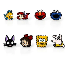 Улица Сезам Элмо печенья монстра серьги гвоздики Мода милый мультфильм Кики службы доставки Кики JiJi маленькие серьги русалки