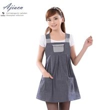 Ajiacn может носить на работу пасторальный Стиль Анти-электромагнитное излучение Одежда для беременных женщин EMF Экранирование Металлическое волокно платье