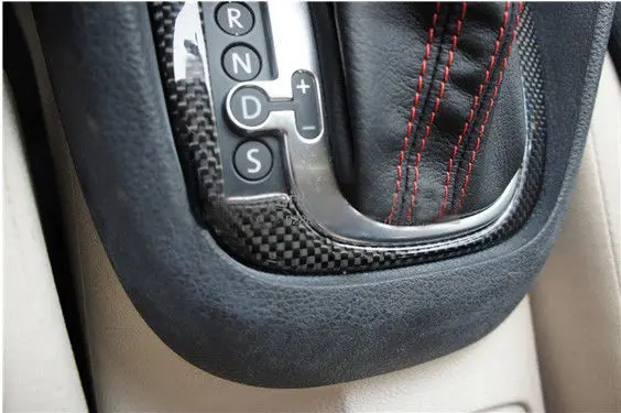 Шестерни переключения Панель ручная ручка Накладка ForVW Гольф 6 MK6 GTI R из углеродного волокна