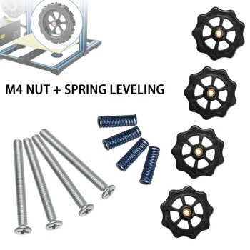 

1 Set Heat Resistant 3D Printer M4*40mm Screw & Nut Leveling Spring Kit Durable For Heated Bed CR10 Leveling Tool Parts
