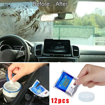 

12*Car Windshield Glass Washer Cleaner Compact Effervescent Tablets Detergent Accesorios Coche Effervescent Tablets