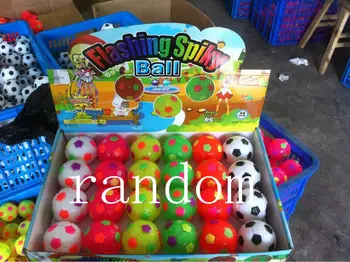 

Random color select LED Flash Football Spiky Ball High Bouncing Balls Massage Ball Kids Toy Gift Glow Party Birthday Toy Gift