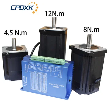 

3 Kit CNC NEMA34 Closed Loop stepper motor 4.5N 8N 12N + stepper motor driver HSS86 + 3 meters encoder cable