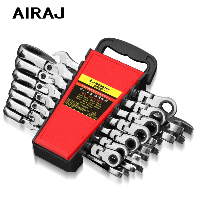 AIRAJ8 19mm набор гаечных ключей двойного назначения трещотка Многофункциональный