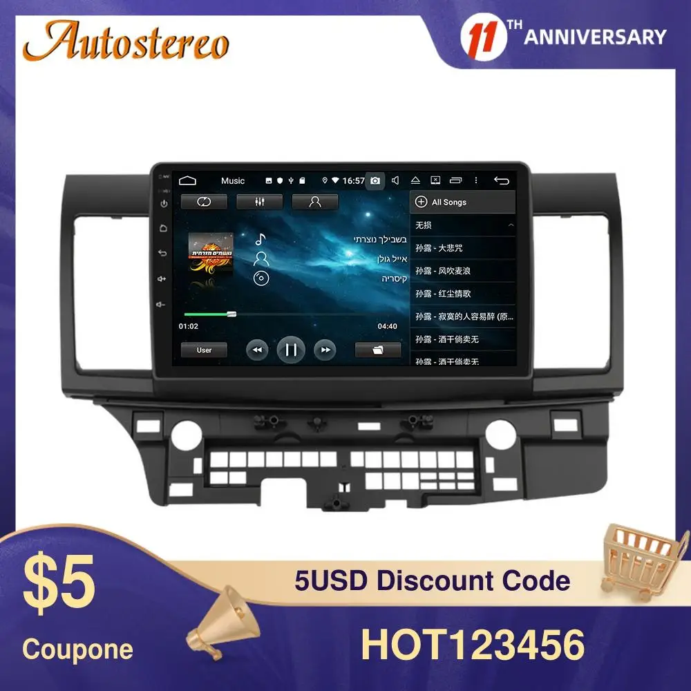 Беспроводной Carplay для Mitsubishi EVO 2007-2017 Android 10 PX6 автомобильное радио GPS навигационное