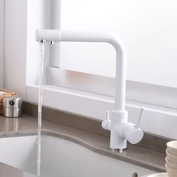 

Copper Kitchen Filter Purifier Faucet Antique Three-Use Baking Lacquer Basin Drinking Water Faucet Container Basin Mixing Faucet
