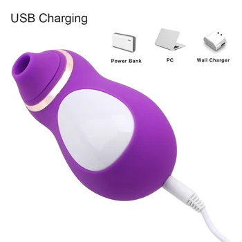 Erotic Penguin Vibrator Nipple Clitoral Stimulator 10 Speeds Silicone G-spot Sex Oral Licking Tongue Sucking Sex Toys for Women 6