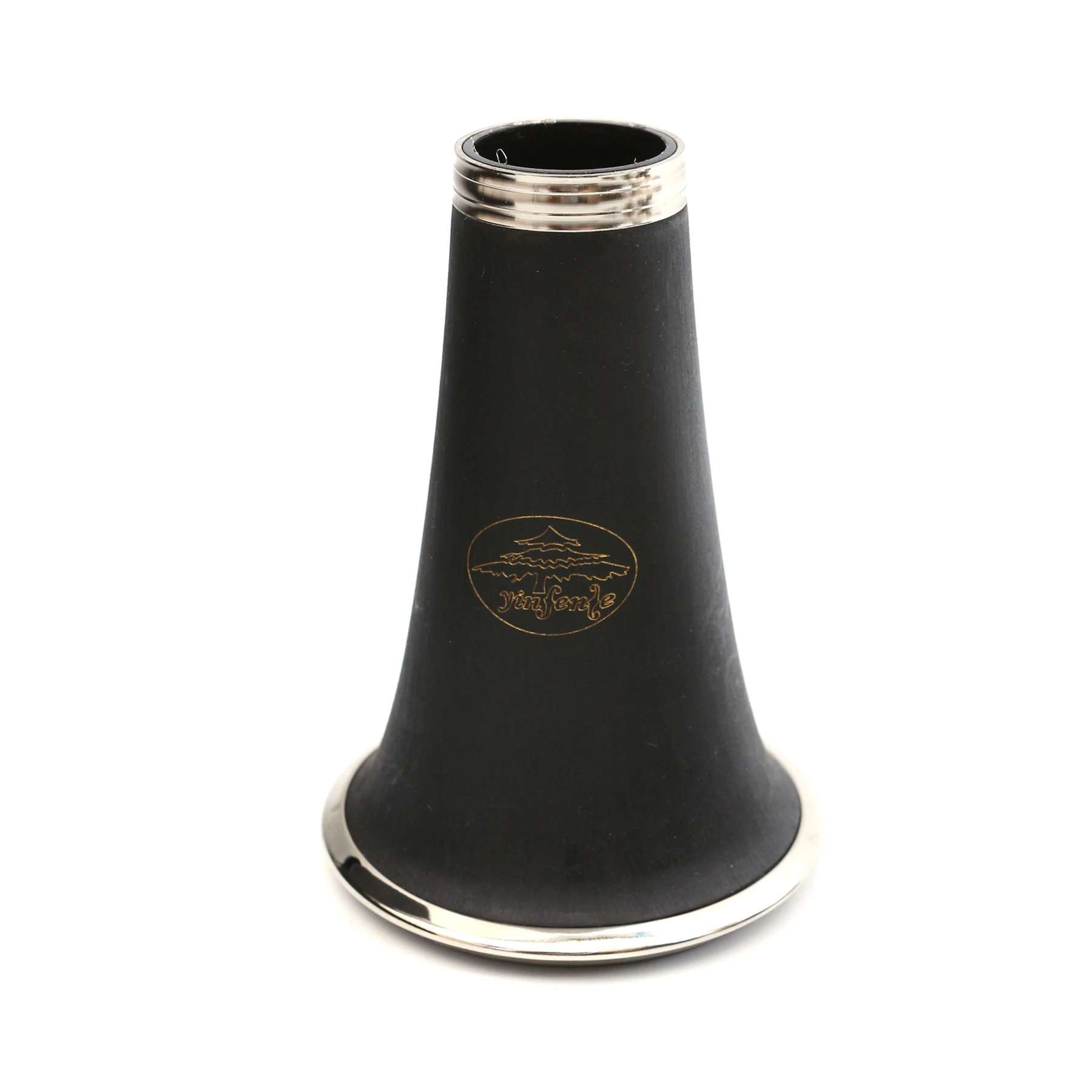 YInfente Professional Clarinet Ebonite Body Nickel Plated Bb Key 17 key Two Barrels