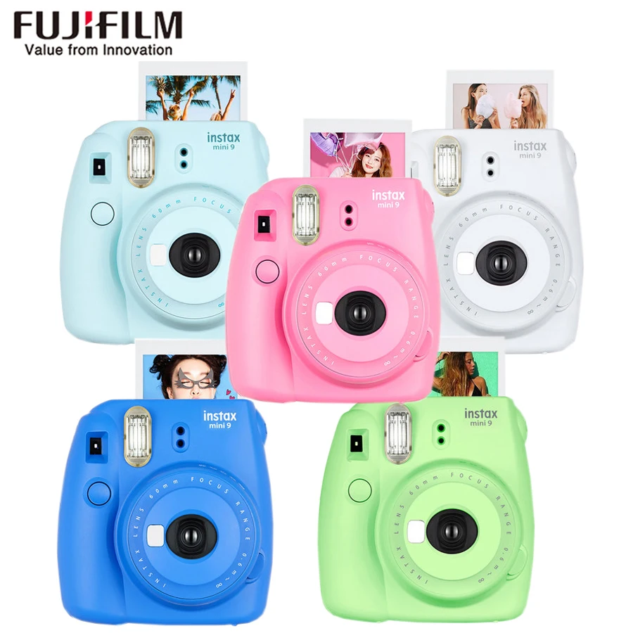  Original Fujifilm Fuji Instax Mini 9 Instant Film Photo Camera + 20 Sheets Fujifilm Instax Mini 8/9