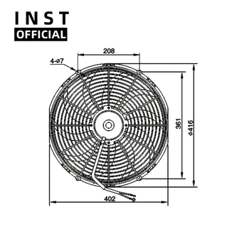 

Air Conditioning Fan AC A/C Blower Motor FOR Periphery Size 416mm 12V
