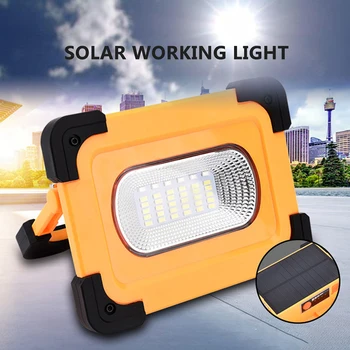 

Solar Working Light Waterproof IP67 Built in 18650 Battery Rechargeable in Sun or Usb Industrial Portable Flood Lamp Powerbank