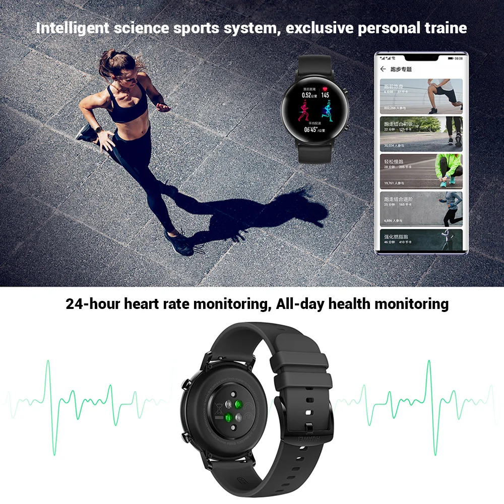 Huawei Watch GT 2 gps Смарт часы 42 мм спортивная версия водонепроницаемый долгий срок службы батареи сердечного ритма Bluetooth для Android iOS NFC gps